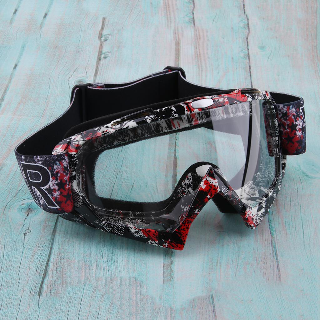 Racing Motocross Snowmobile Snowboard Goggles UV Protector Eyewear Clear