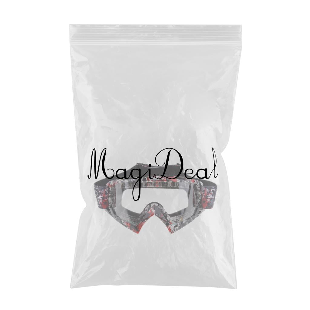 Racing Motocross Snowmobile Snowboard Goggles UV Protector Eyewear Clear