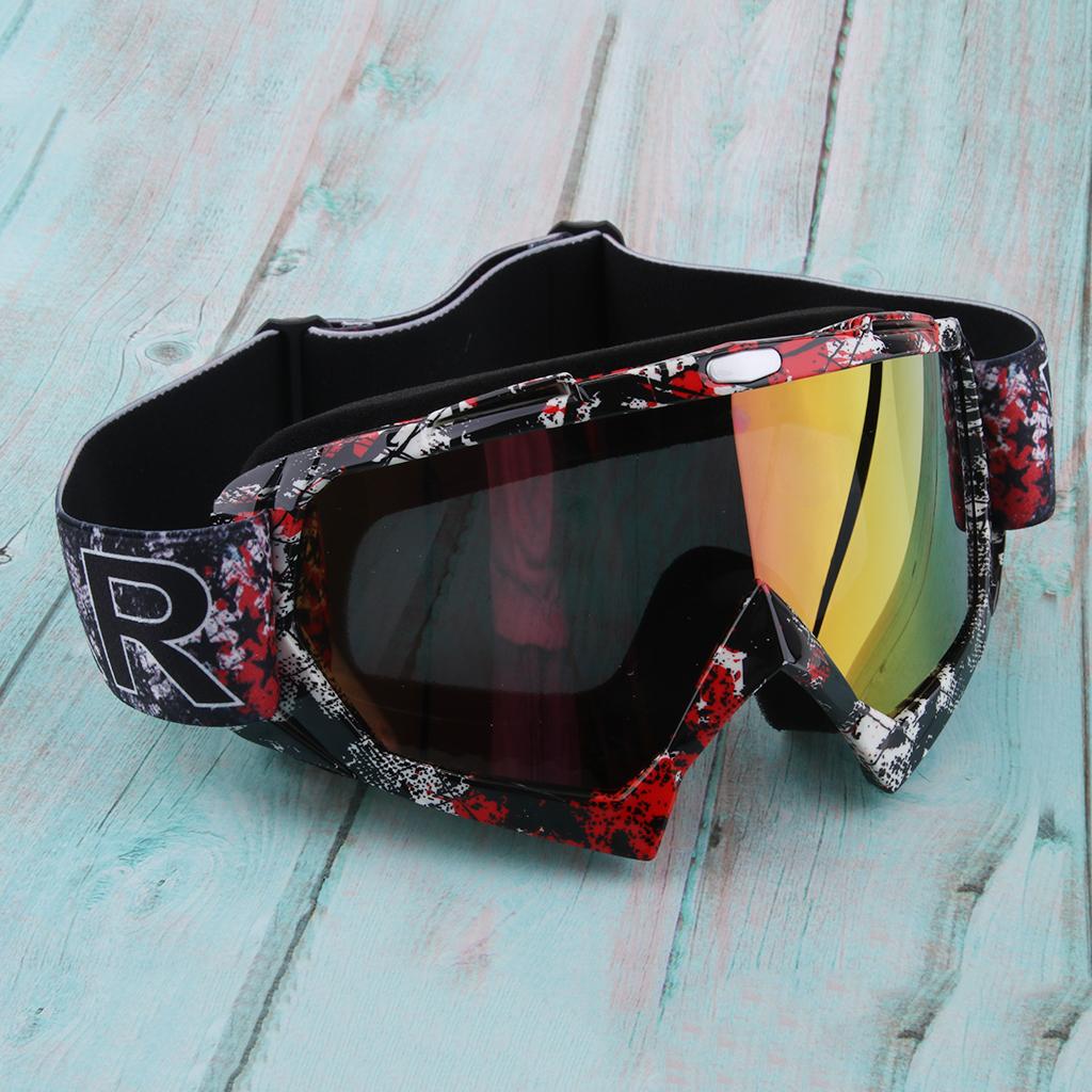 Racing Motocross Snowmobile Snowboard Goggles UV Protector Eyewear Colorful