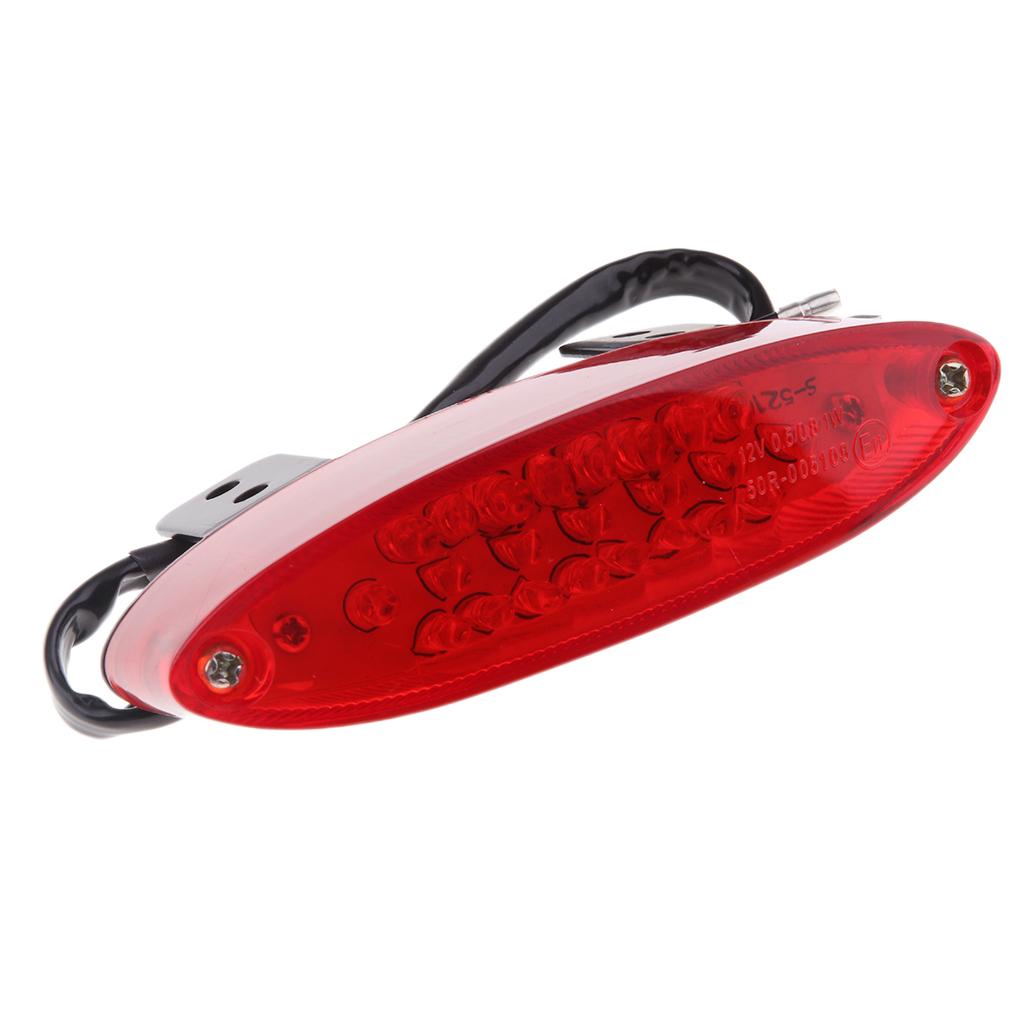 Motorcycle Universal 12V LED Brake Running Lamp Rear Tail Light for Honda Red