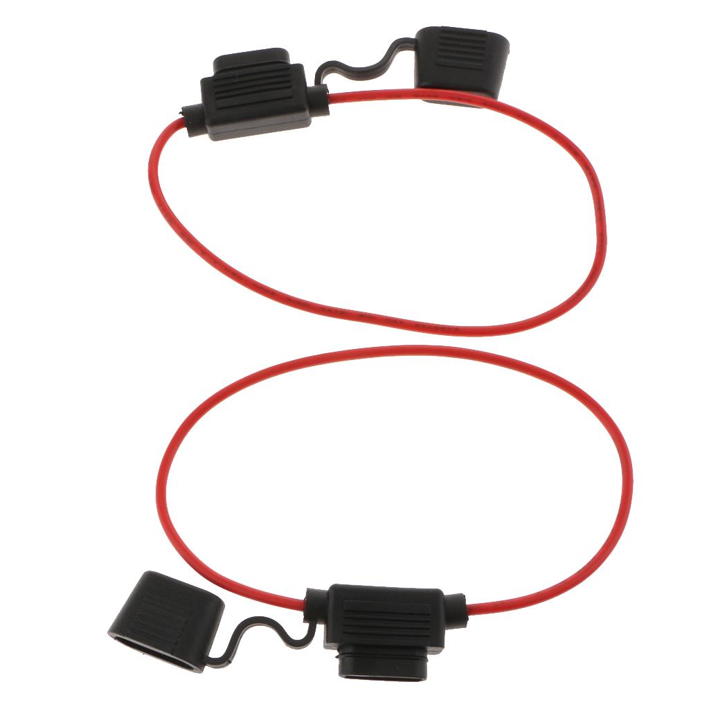 10x Inline 14AWG Blade ATM Medium Fuse Holder & 20x Fuses Set for Boat Car Marine