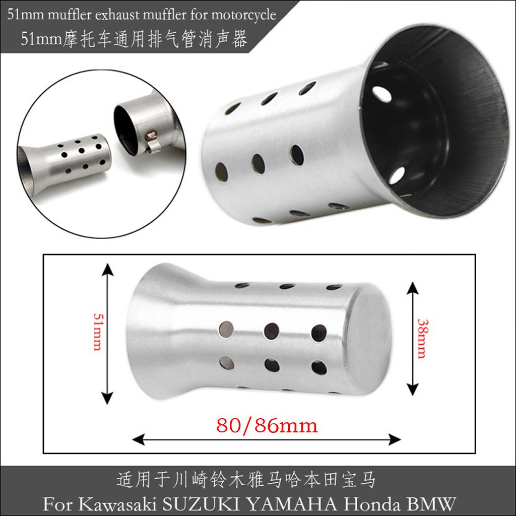 51mm Universal Motorcycle Exhaust Muffler Baffle Noise Reducer for Yamaha