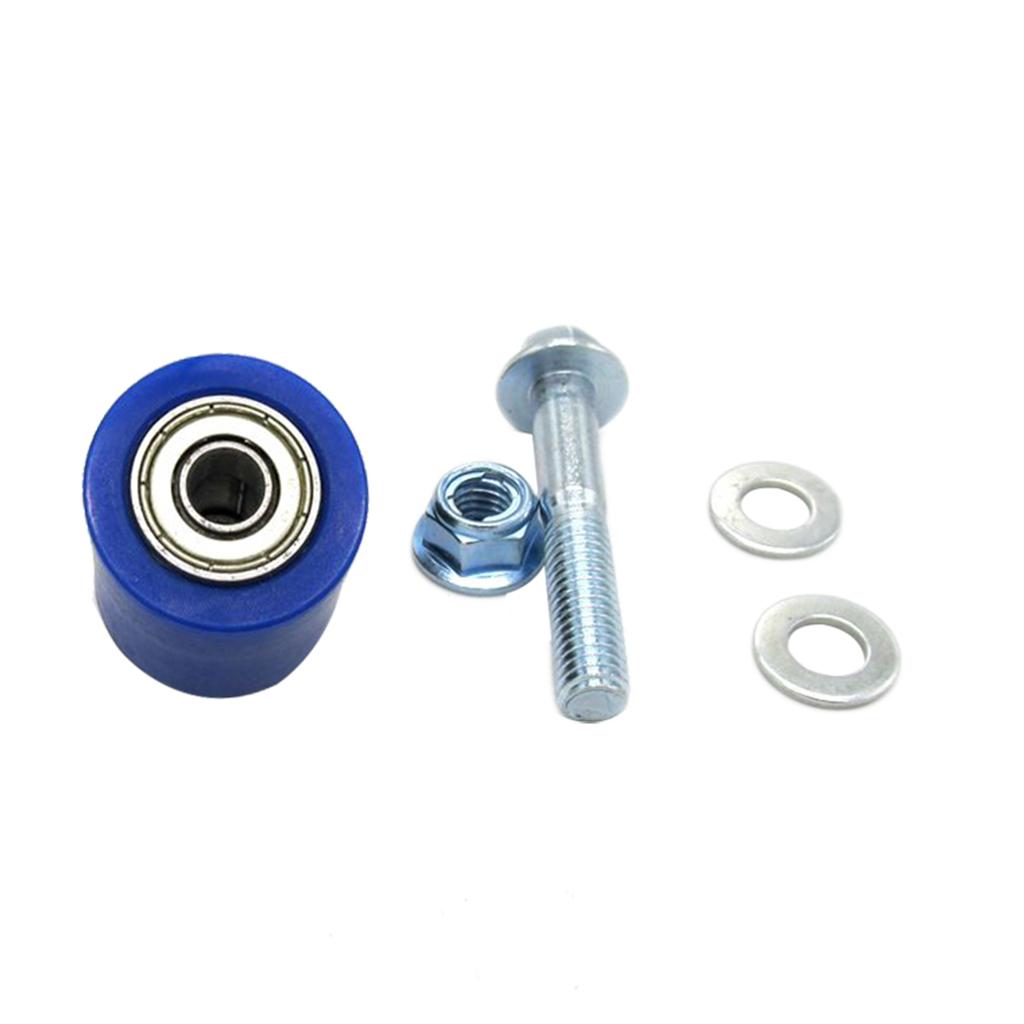 2xChain Roller Tensioner Pulley Wheel Guide for Yamaha YFZ350 Banshee Blue