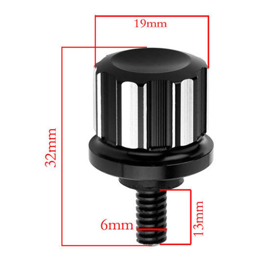Black Aluminum Seat Mount Bolt Screw Cap Nut for Harley Mounting Seat 1