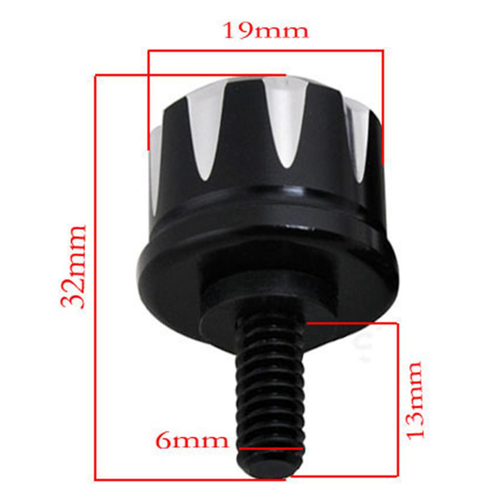 Black Aluminum Seat Mount Bolt Screw Cap Nut for Harley Mounting Seat 2