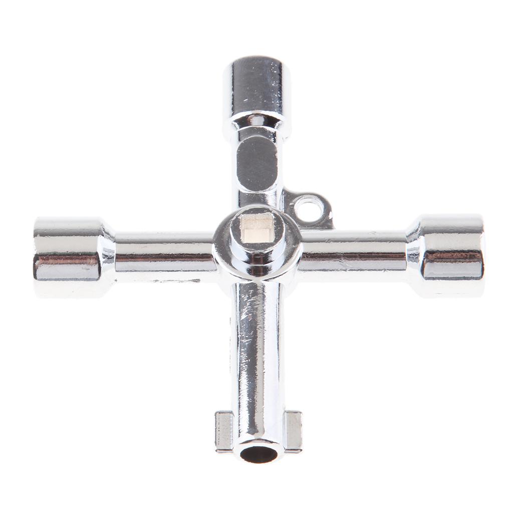 4-Way Multi-Functional Utilities Key for Electric Water Gas Meter Box