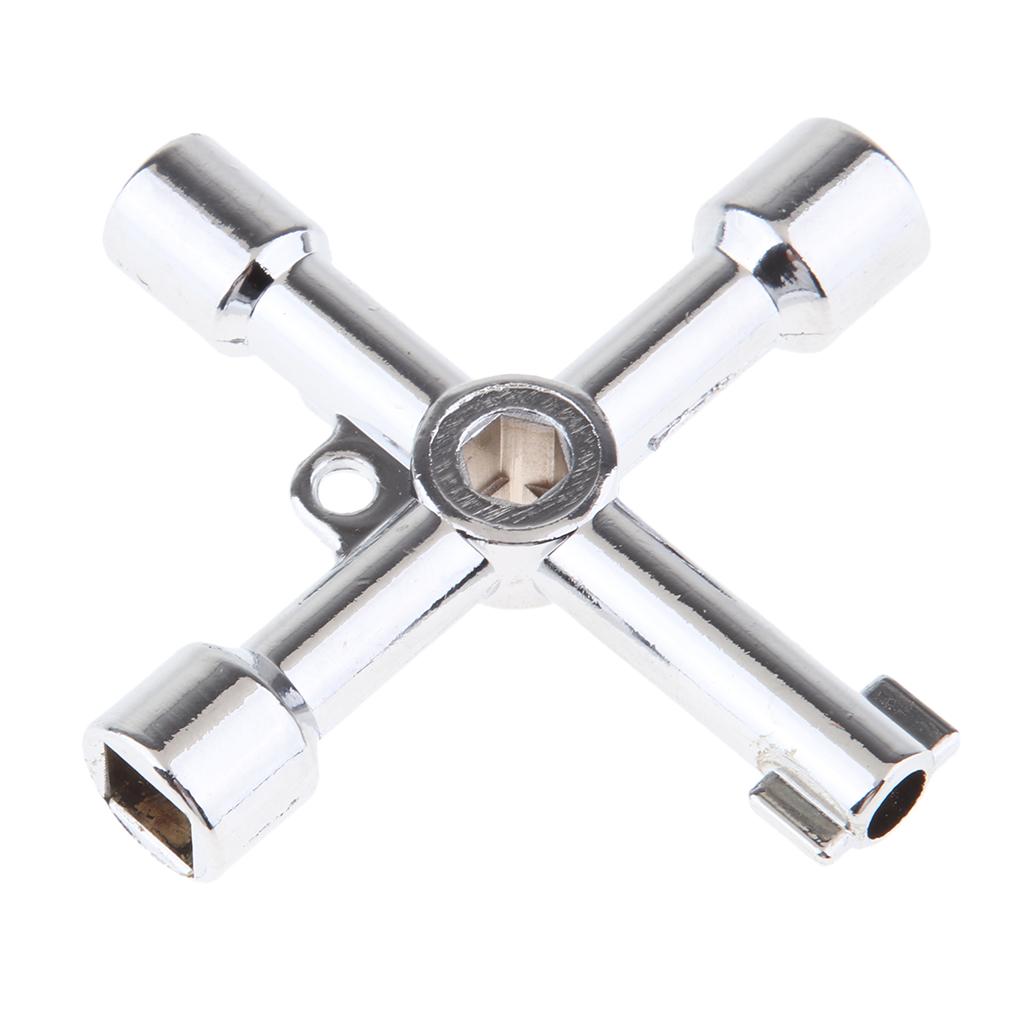 4-Way Multi-Functional Utilities Key for Electric Water Gas Meter Box