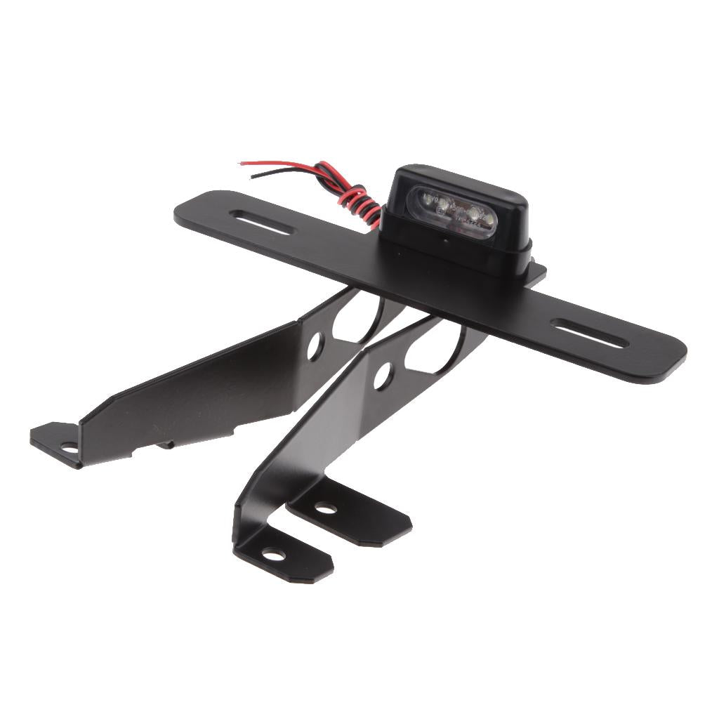 Motorcycle License Plate Frame Bracket w/ light for Yamaha T-MAX500 TMAX530