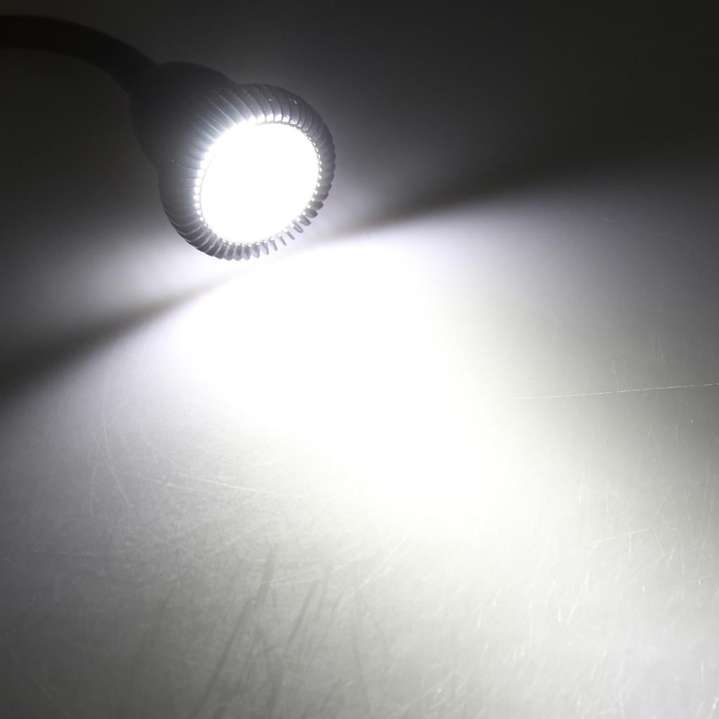 12V 3W LED Flexible Gooseneck Reading Chart/map Light for Boat Black