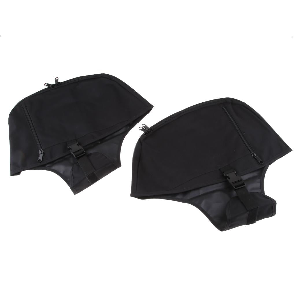 Black Lower Leg Warmer Bag Soft Cover For Harley Touring Street Road Glide