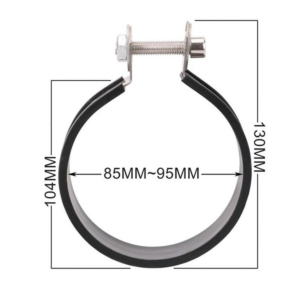 Stainless Steel Motorcycle Exhaust Pipe Muffler Holder Clamp for 100mm Diameter