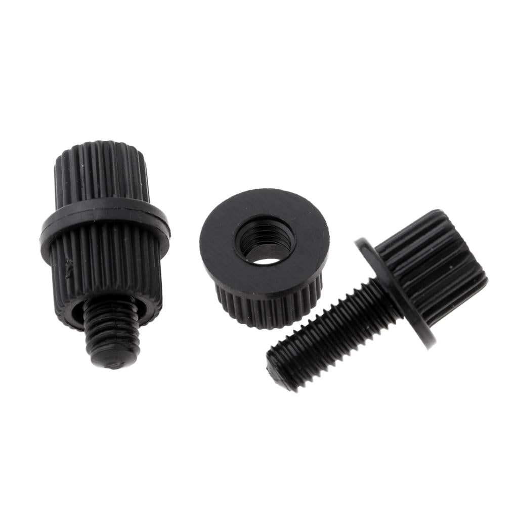 Black Nylon License Plate Frame Bolts Screws for Motorcycle Motorbike