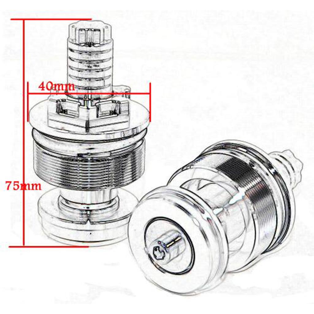 Motorcycle CNC Preload Adjusters Fork Bolt Cap Cover Set 40mm Titanium
