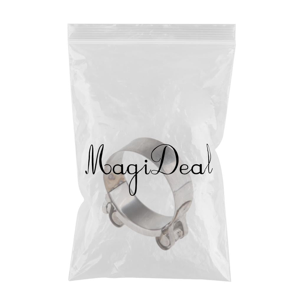 Universal Motorcycle Exhaust Pipe Clamp Clip - Stainless Steel 64-67mm