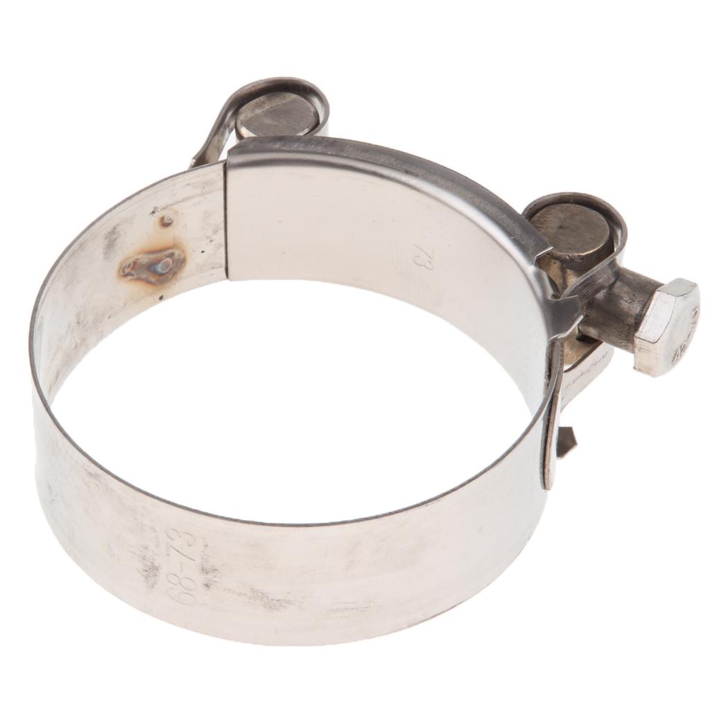 Universal Motorcycle Exhaust Clamp Clip - Stainless Steel 68-73mm