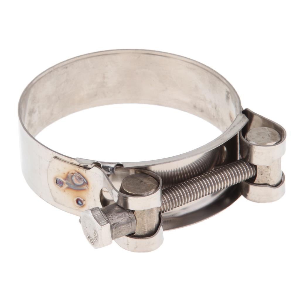 Universal Motorcycle Exhaust Clamp Clip - Stainless Steel 68-73mm