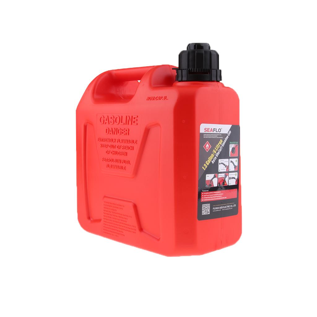 Portable Gas Tank Oil Fuel Cans for SUV ATV UTV Car Motorcycle Red 5L
