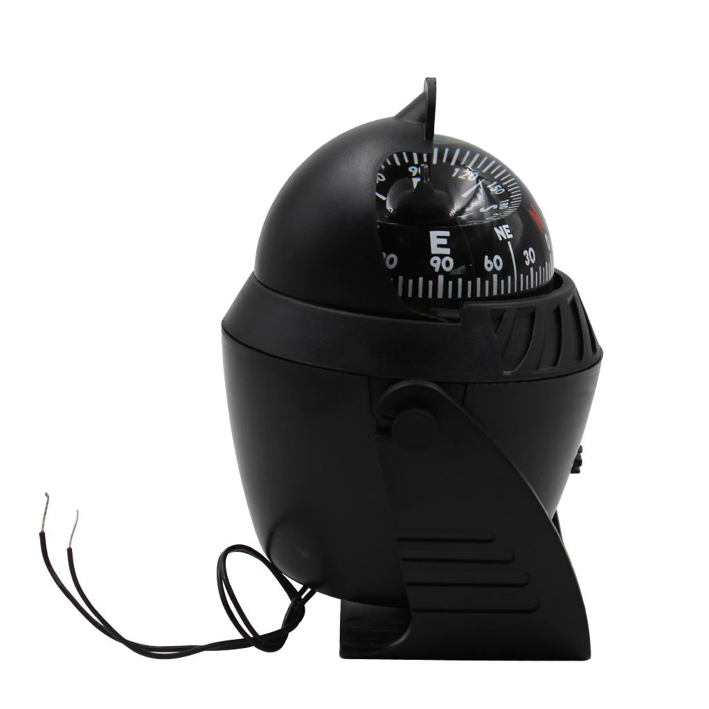 Marine Navigation Compass, Adjustable Digital Boat Car Dashboard Compass with Mount Holder