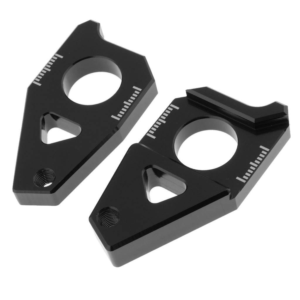 Motorcycle Rear Axle Chain Adjuster For YAMAHA TMAX530 FZ8 FZ1 YZF R1 Black