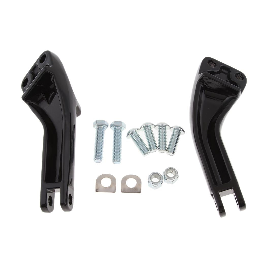 Black Universal Motorcycle Foot Pegs Bracket Passenger Foot Peg for Harley