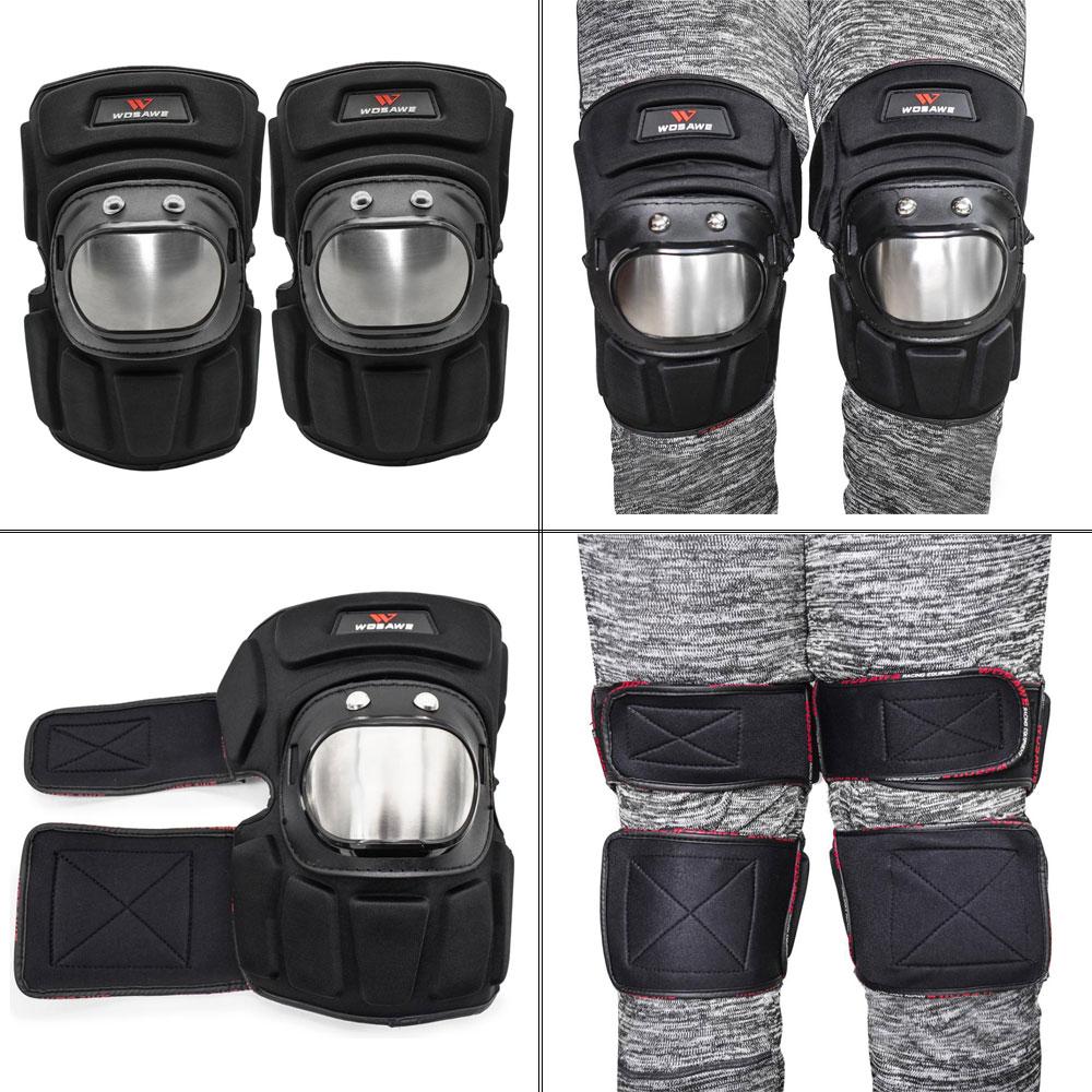 Motorcycle Motocross Knee Shin Guard Pads Protector Protective Gear Black
