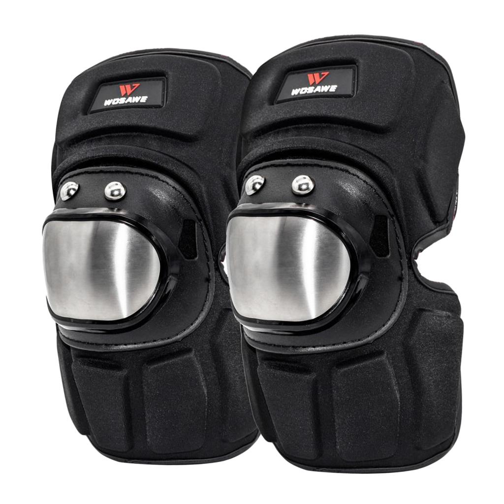 Motorcycle Motocross Knee Shin Guard Pads Protector Protective Gear Black
