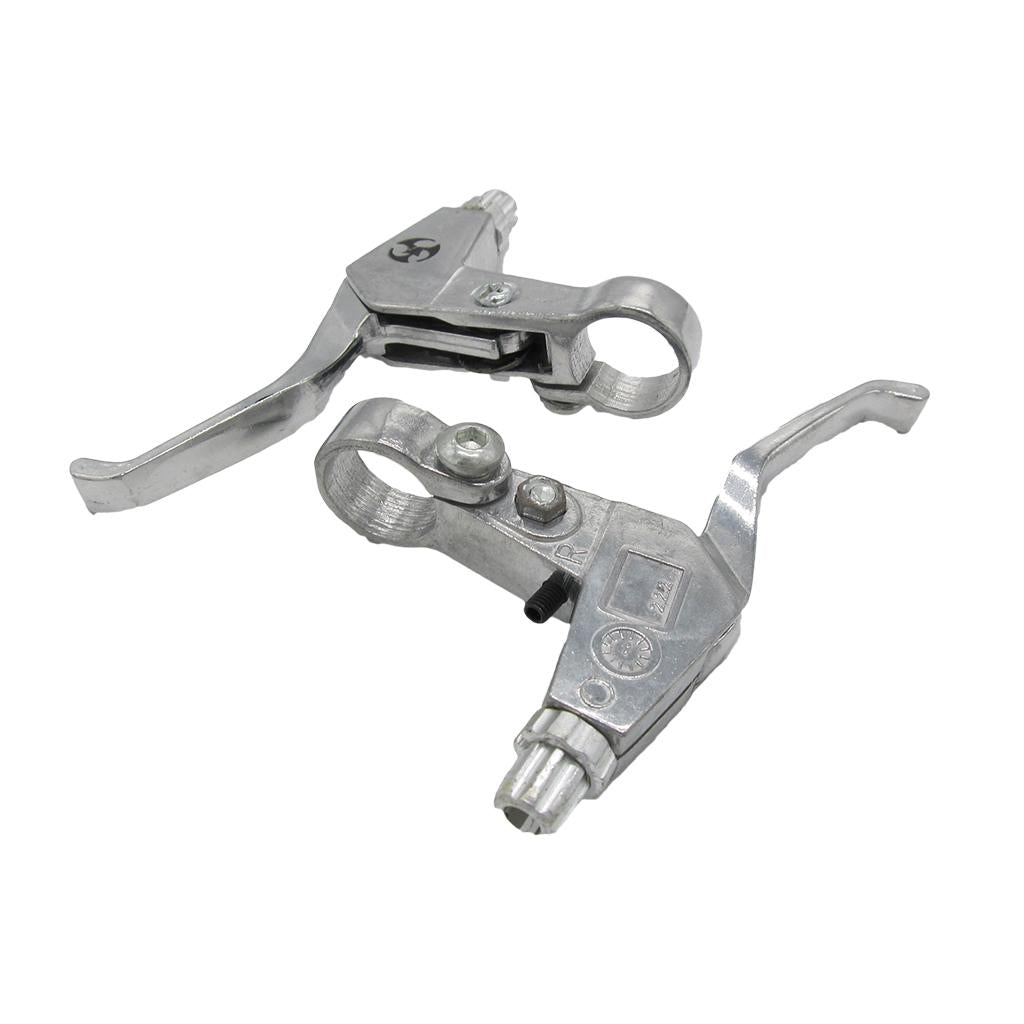 Handle Brake Levers Handle Grips Brake Clutch Levers for Motorcycle Silver
