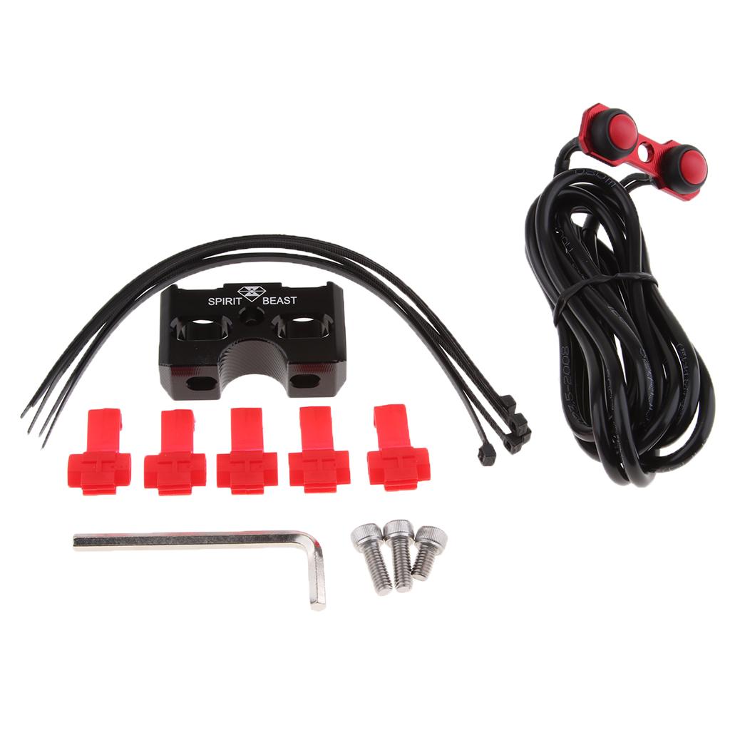 Motorcycle Handlebar Headlight Power On Off Start Stop Switch Type 1