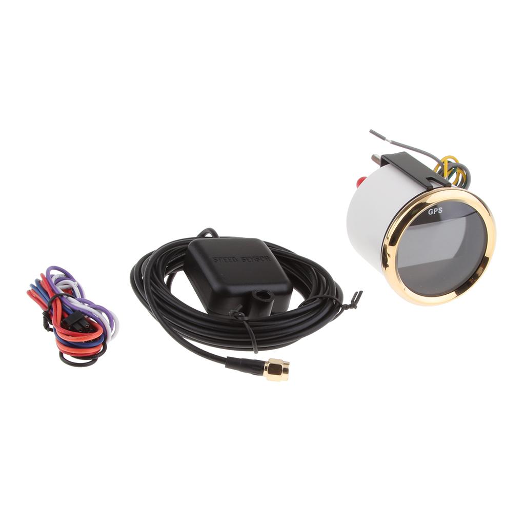 Marine Boat Auto Car GPS Digital Speedometer Odometer Gauge 51mm 9-32V 4