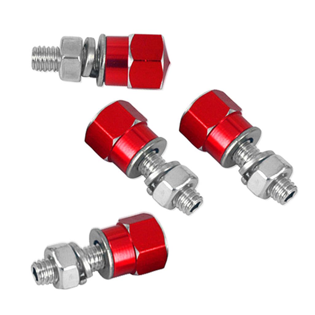 4pcs Aluminium Motorcycle License Plate Frame Fasteners/Bolts/Screws Red
