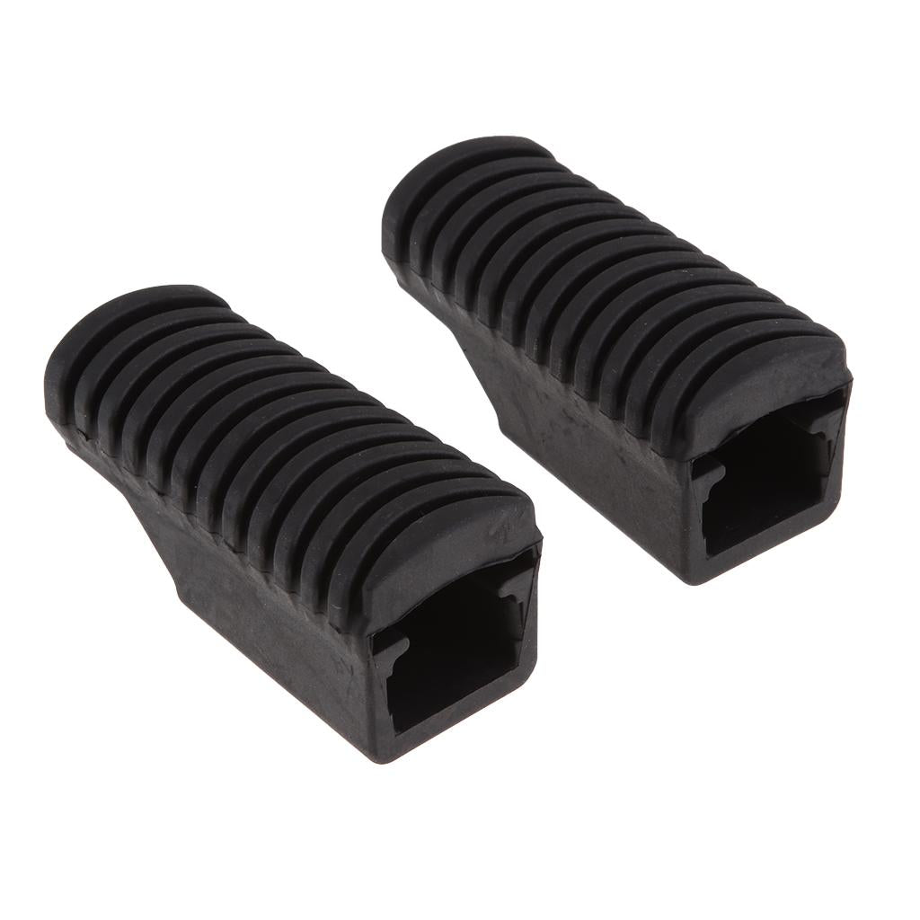 2x Motorcycle Left & Right Rubber Footrest Pedal Foot Peg Footpeg Cover for BMW F800GS - Black