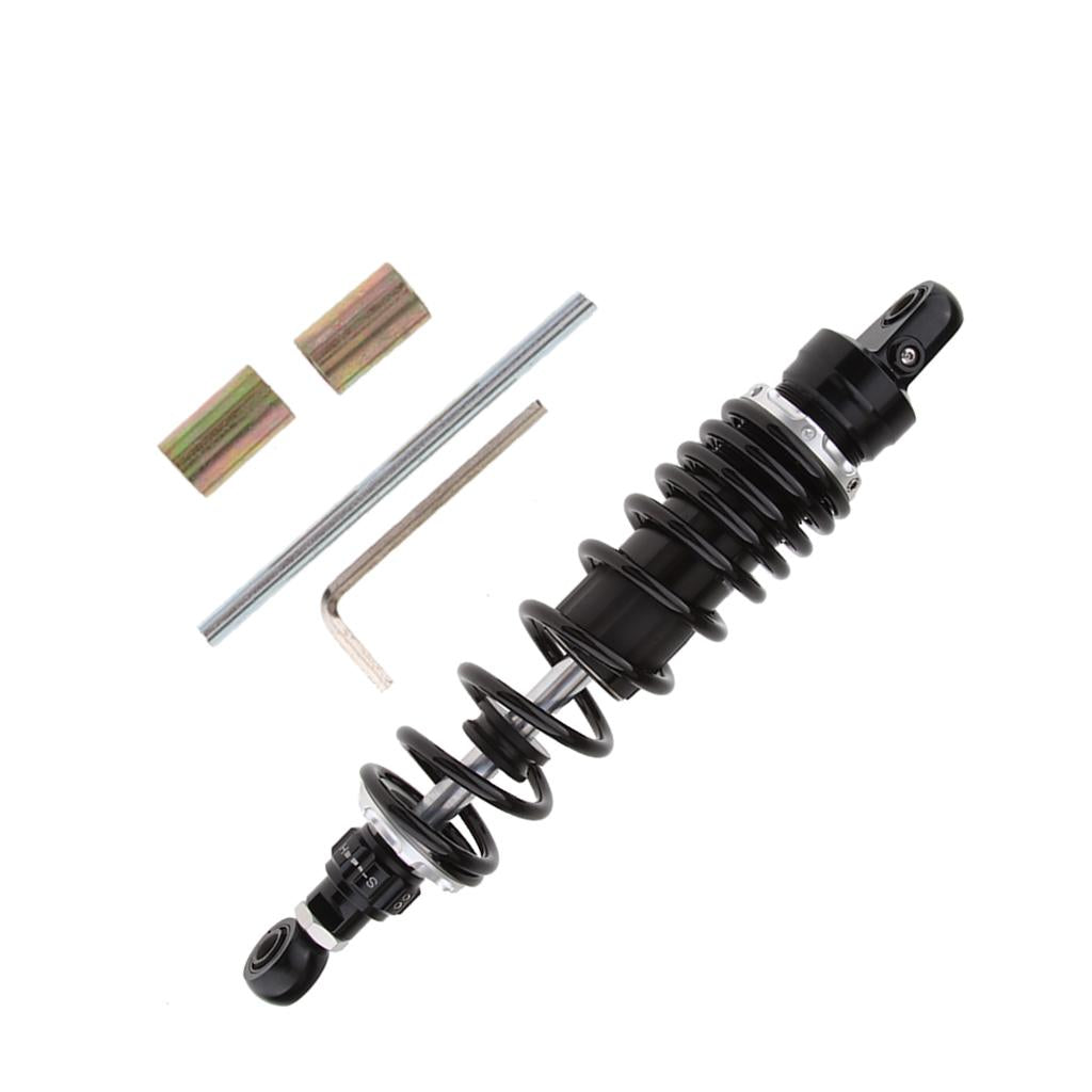 Universal Motorcycle Rear Adjust Damping Shock Absorber Black OLS-340
