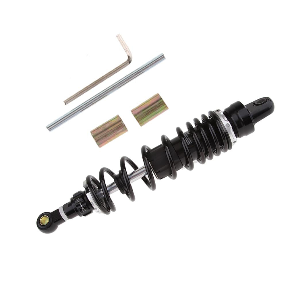 Universal Motorcycle Rear Adjust Damping Shock Absorber Black OLS-350