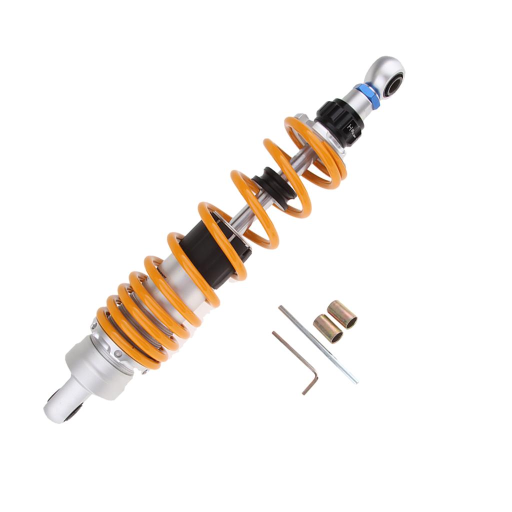 Universal Motorcycle Rear Adjust Damping Shock Absorber Orange OLS-340