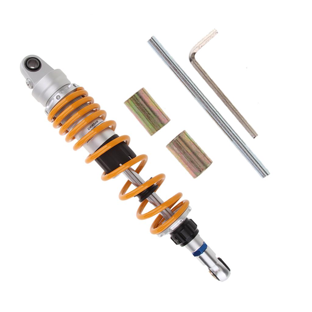 Universal Motorcycle Rear Adjust Damping Shock Absorber Orange OLS-360