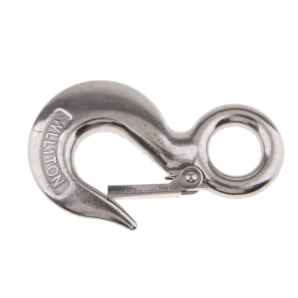 Stainless Steel Clevis Safety Latch Hook Latch for Winch Cable UTV/ATV 1.0T