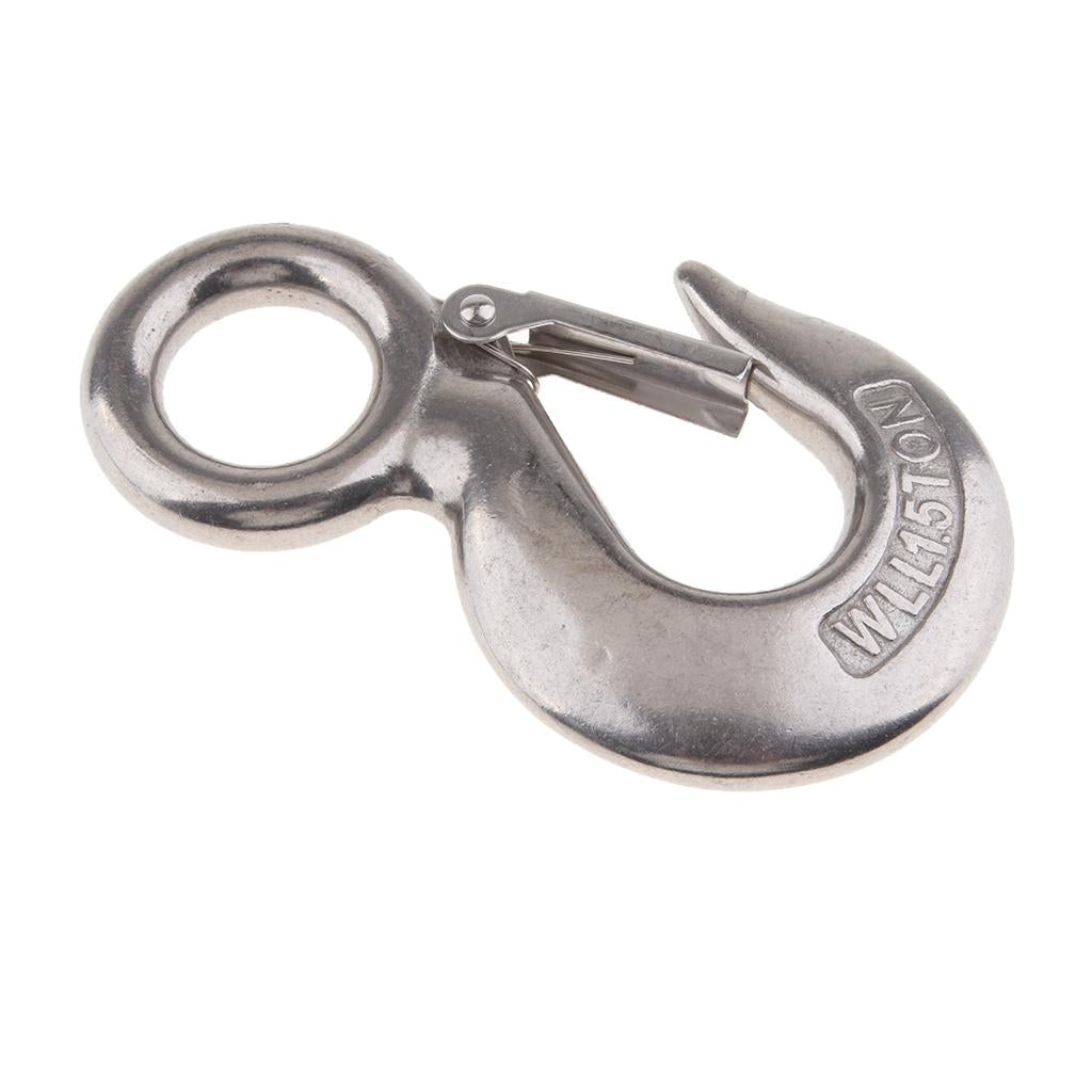 Stainless Steel Clevis Safety Latch Hook Latch for Winch Cable UTV/ATV 1.5T