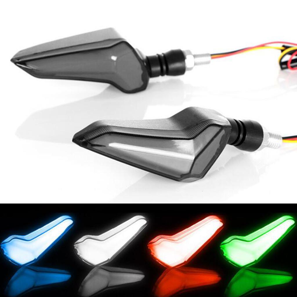 12V LED Universal Motorcycle Turning Signal Lamp Flash Light Yellow+White
