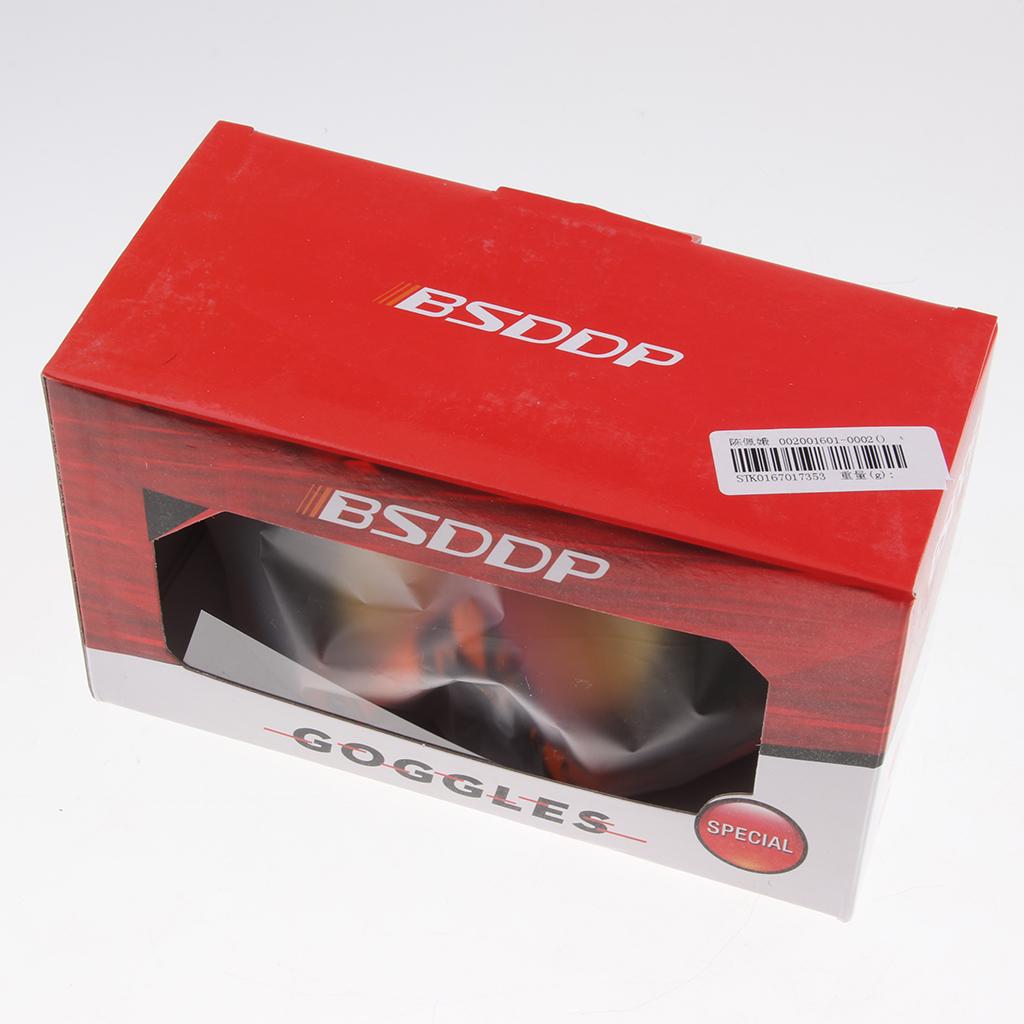 Motorcycle ATV Dirt Bike Racing Goggles Glasses Anti-UV Dust Orange-Color