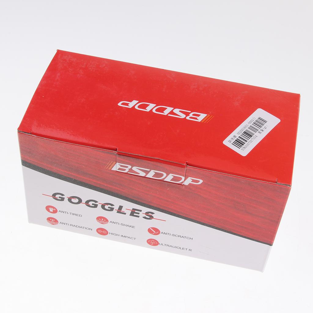 Motorcycle ATV Dirt Bike Racing Goggles Glasses Anti-UV Dust Orange-White