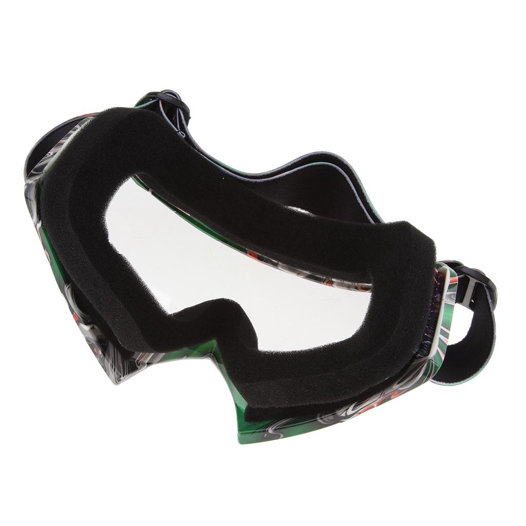 Anti Fog Motorcycle ATV Dirt Bike Racing Goggles Glasses A011 White Mirror