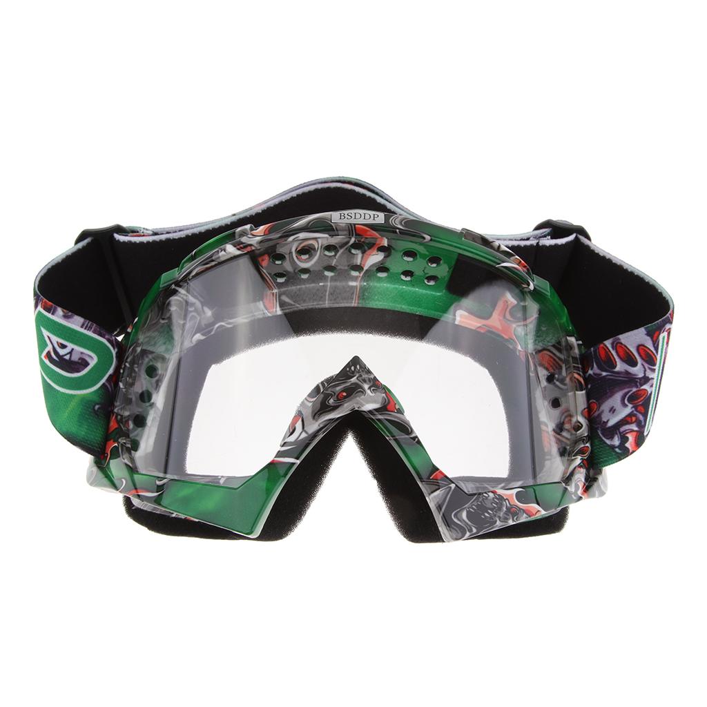 Anti Fog Motorcycle ATV Dirt Bike Racing Goggles Glasses A011 White Mirror