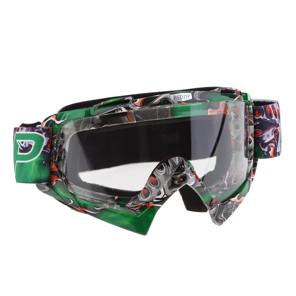 Anti Fog Motorcycle ATV Dirt Bike Racing Goggles Glasses A011 White Mirror