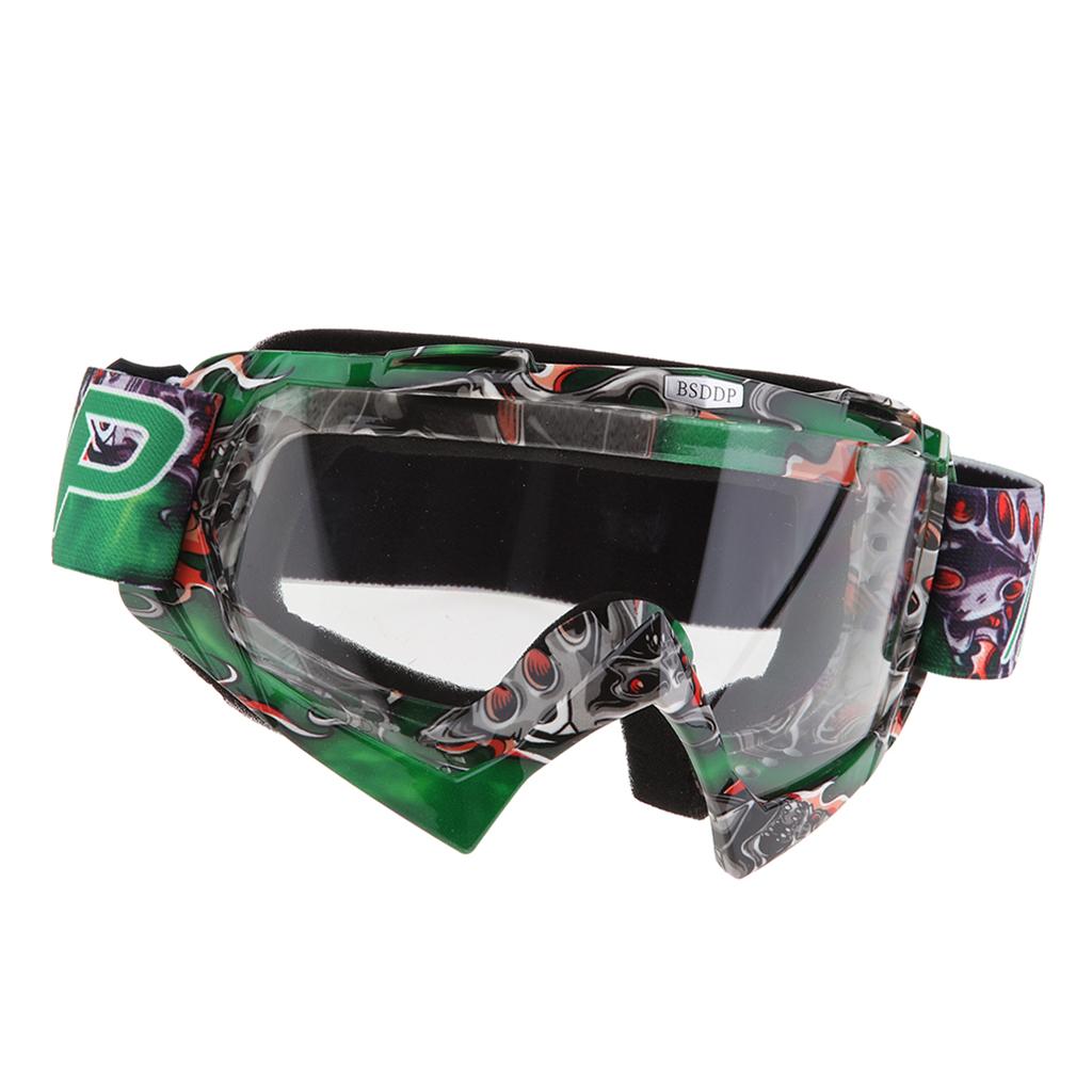 Anti Fog Motorcycle ATV Dirt Bike Racing Goggles Glasses A011 White Mirror