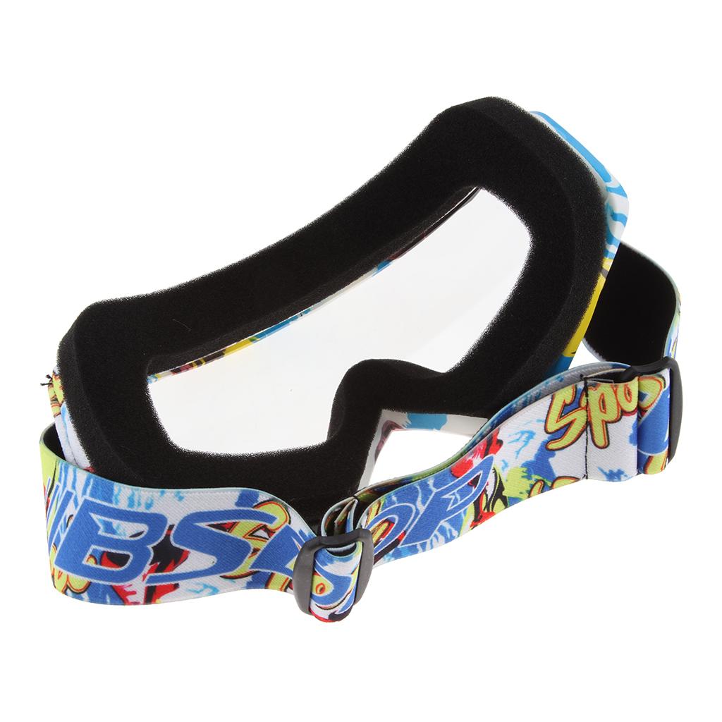 Anti Fog Motorcycle ATV Dirt Bike Racing Goggles Glasses A014 White Mirror