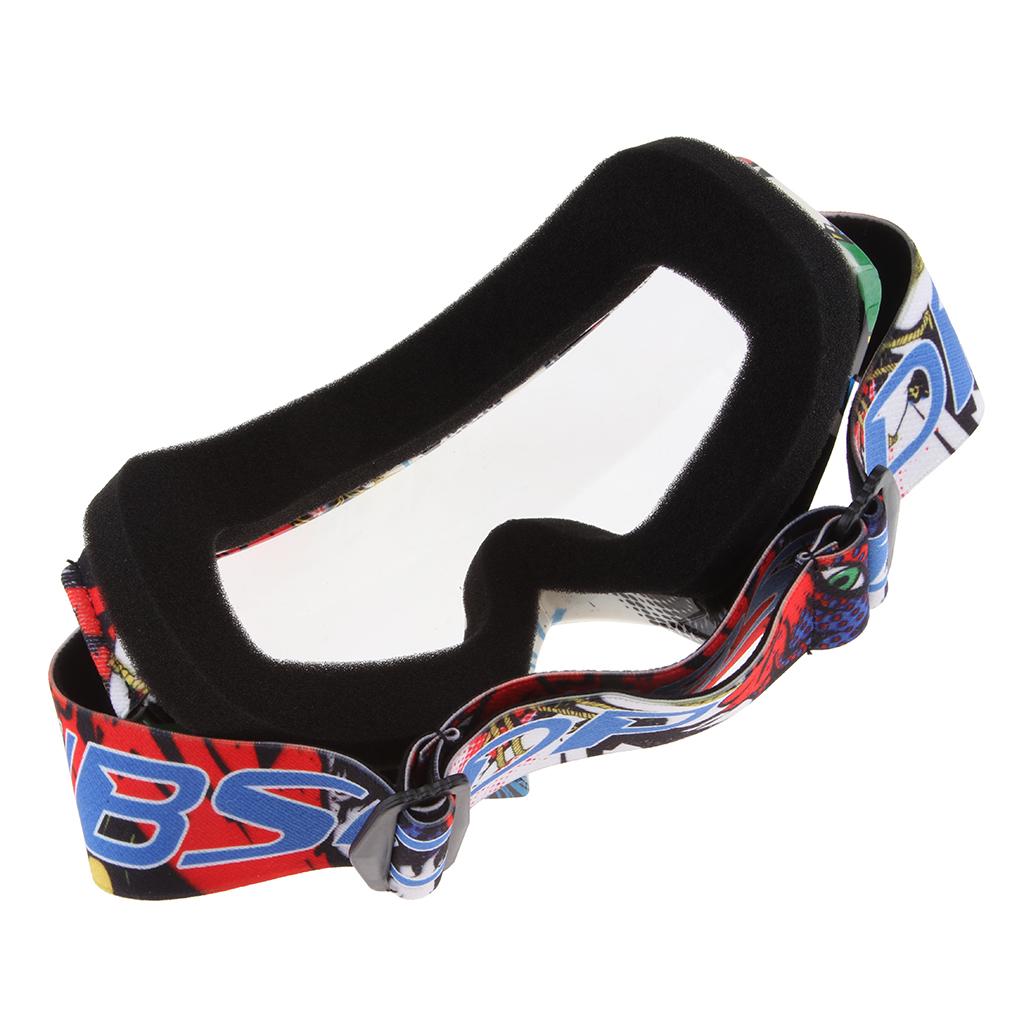 Anti Fog Motorcycle ATV Dirt Bike Racing Goggles Glasses A016 White Mirror