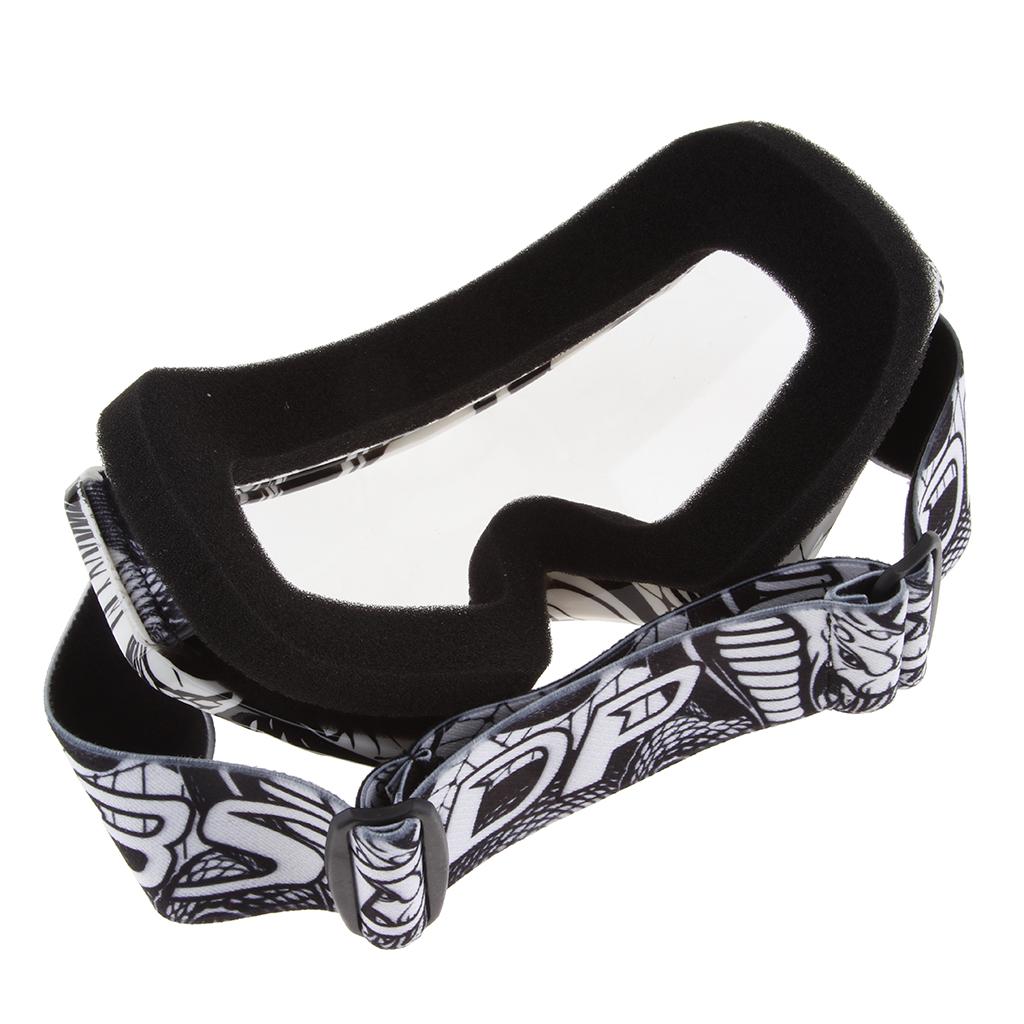 Anti Fog Motorcycle ATV Dirt Bike Racing Goggles Glasses A017 White Mirror