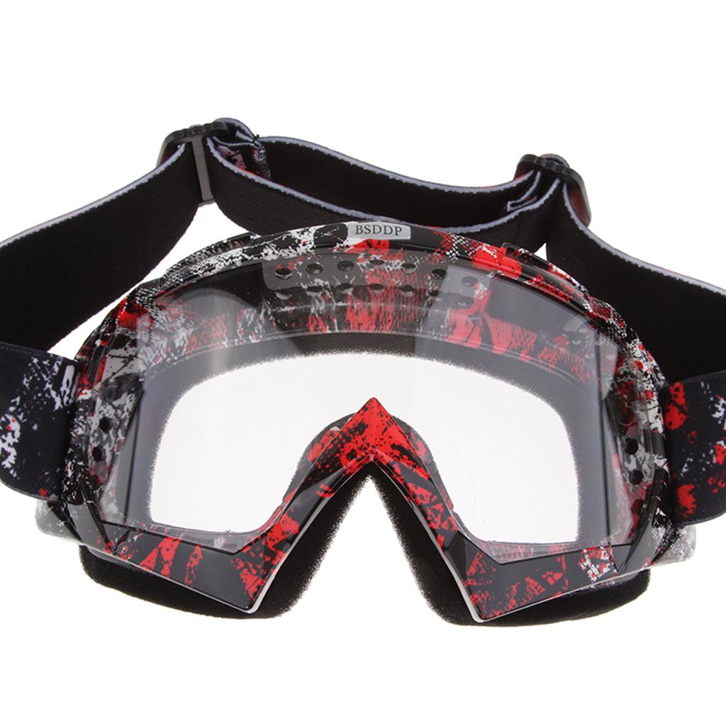 Anti Fog Motorcycle ATV Dirt Bike Racing Goggles Glasses A018 White Mirror