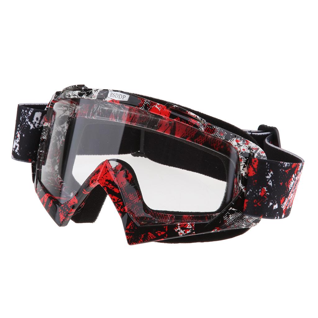 Anti Fog Motorcycle ATV Dirt Bike Racing Goggles Glasses A018 White Mirror