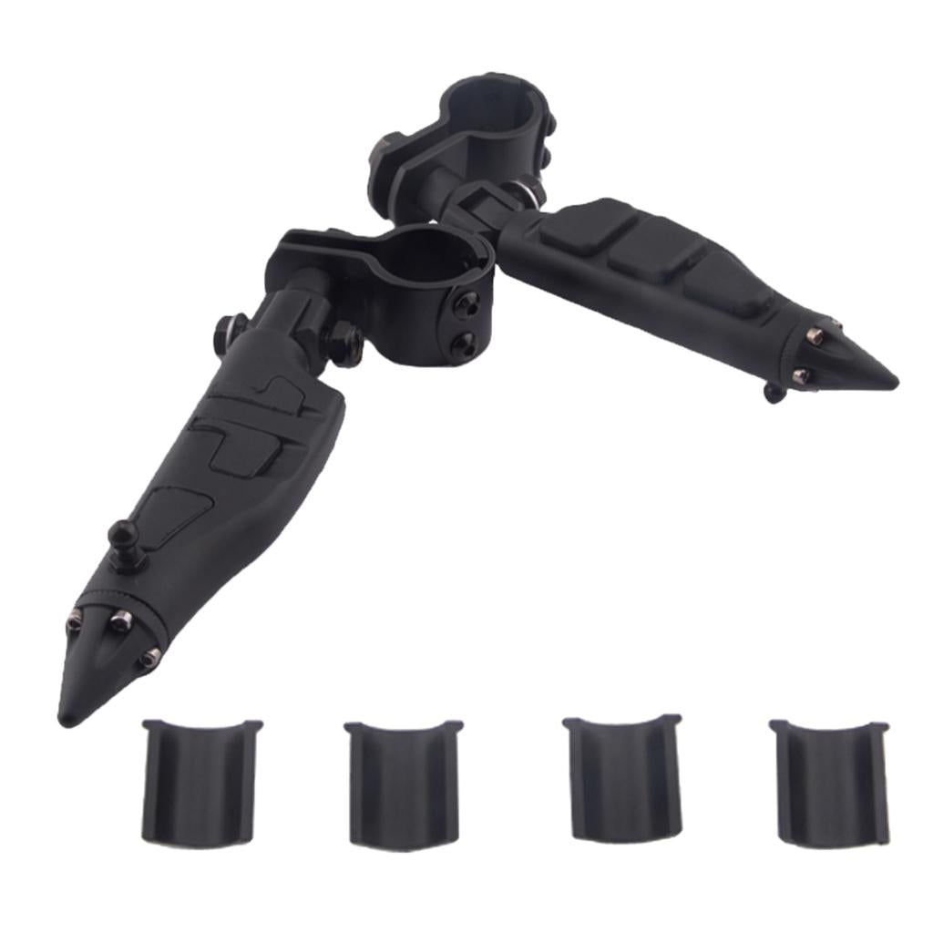 1 Pair Motorcycle Footpegs Foot Rest Pedals Mount for Harley Black